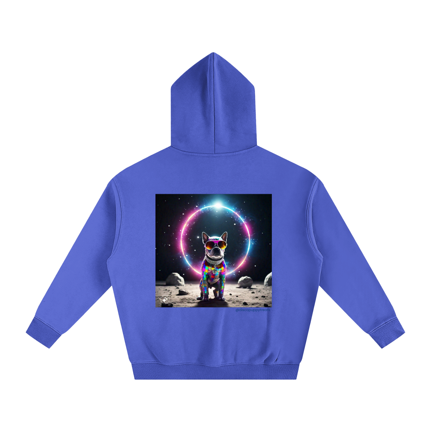 Disco Frenchie Moon Patrol Fleeced Hoodie