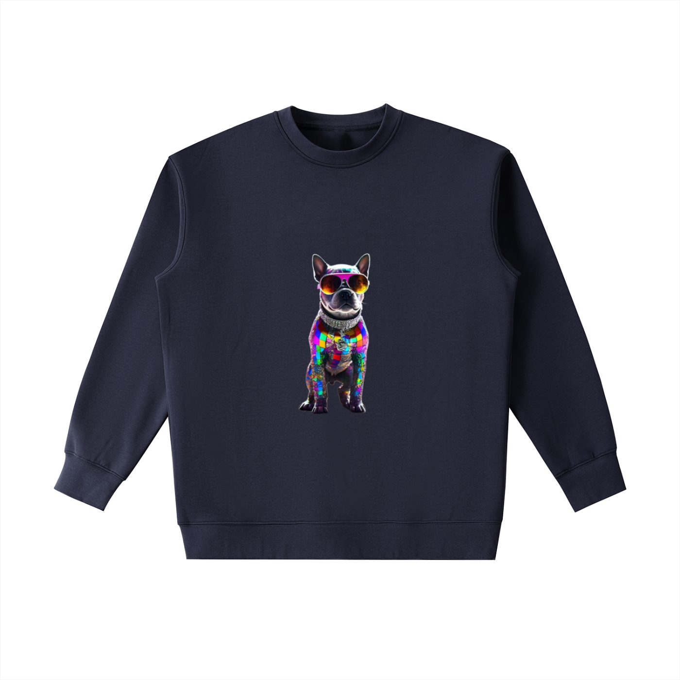 Disco Puppy Fluro Frenchie Heavyweight Crewneck Sweatshirt