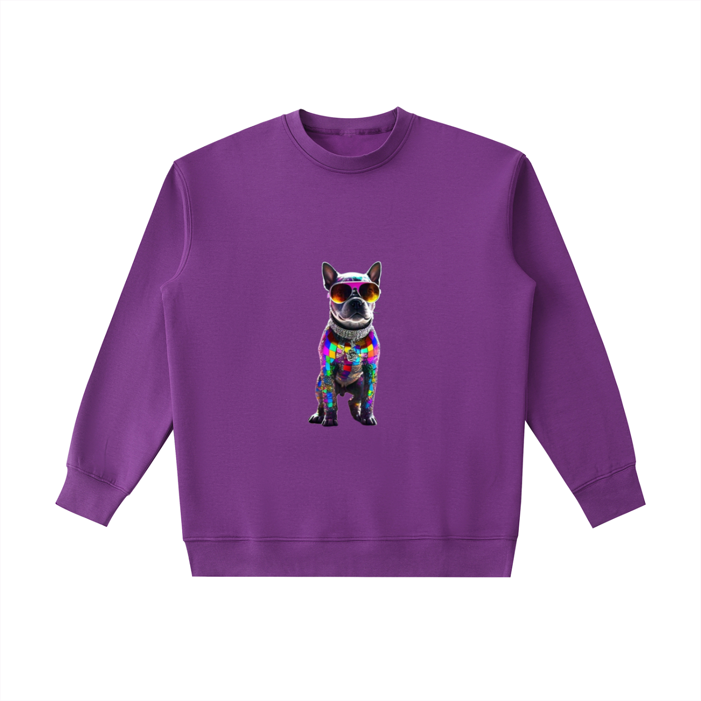 Disco Puppy Fluro Frenchie Heavyweight Crewneck Sweatshirt