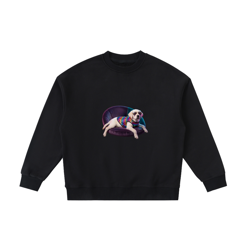 Disco Puppy Chillax Fleece Kids' Crewneck Sweatshirt