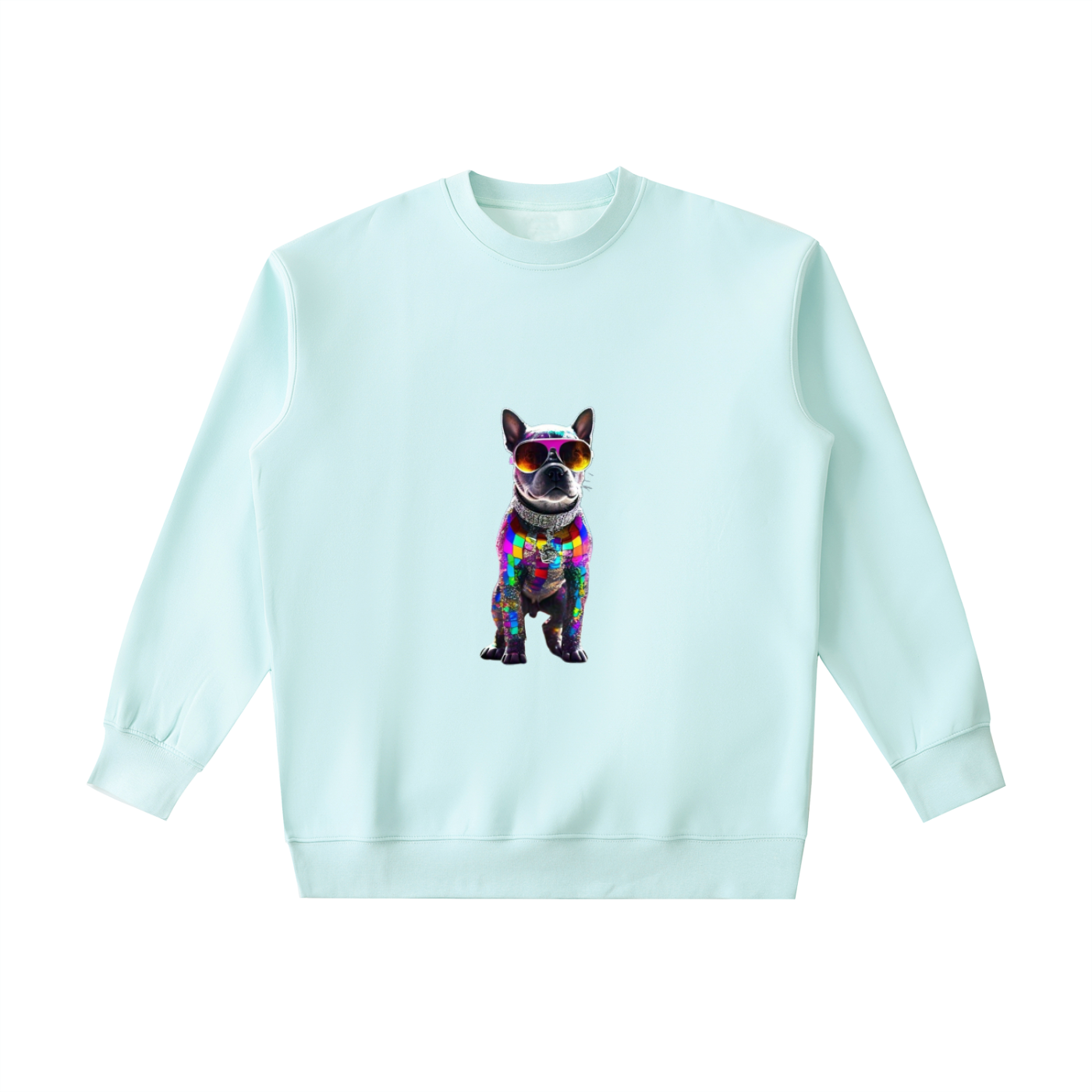 Disco Puppy Fluro Frenchie Heavyweight Crewneck Sweatshirt