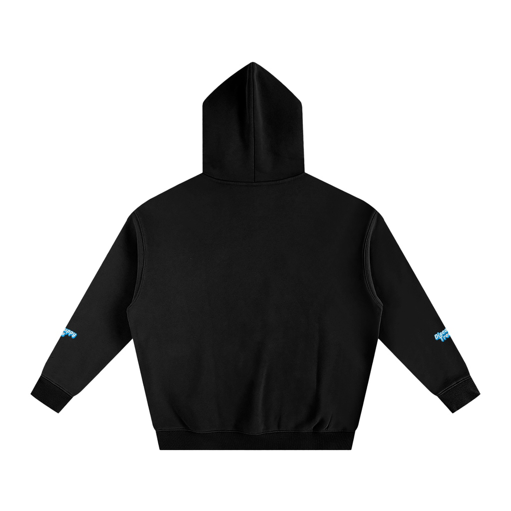 Disco Frenchie Fluro Fleeced Hoodie