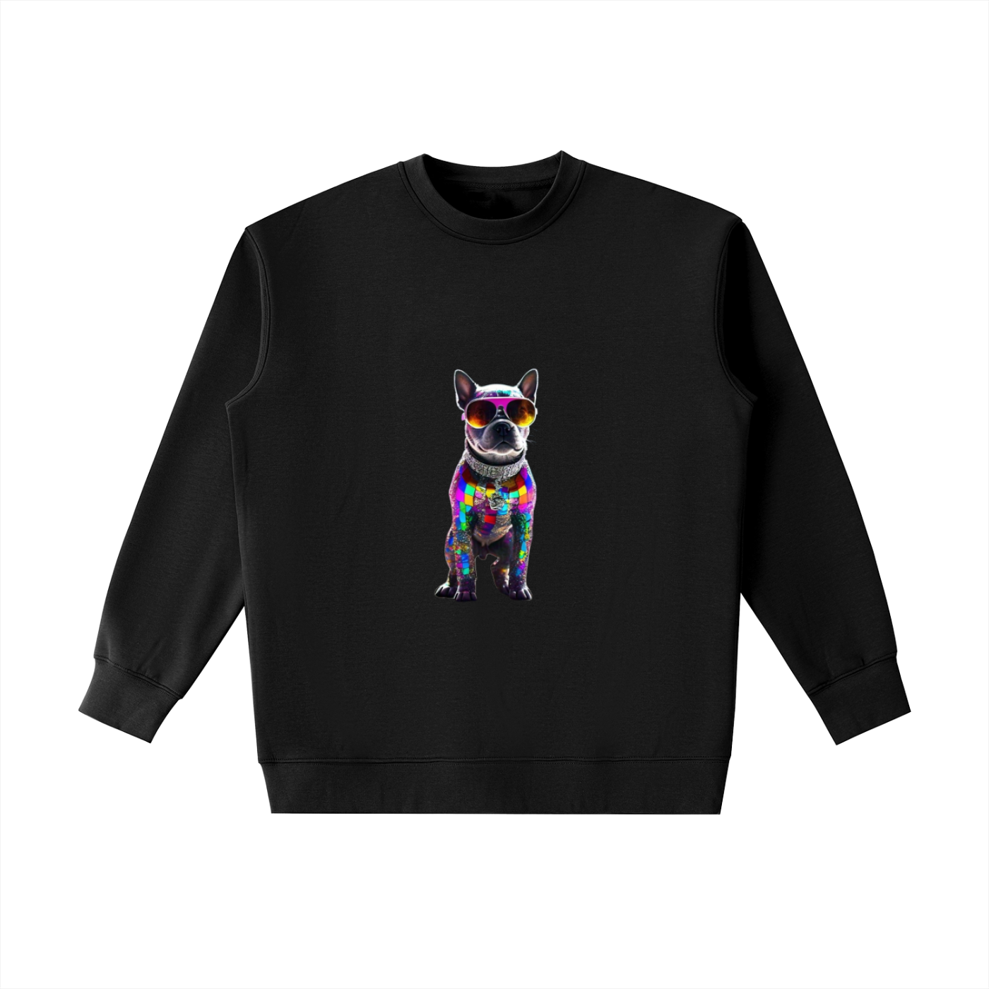 Disco Puppy Fluro Frenchie Heavyweight Crewneck Sweatshirt