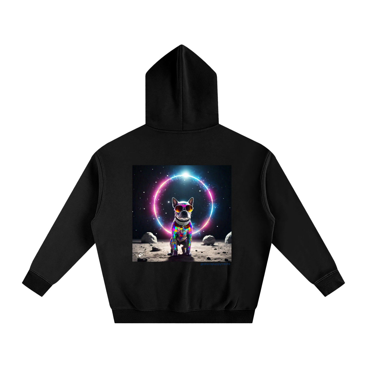 Disco Frenchie Moon Patrol Fleeced Hoodie