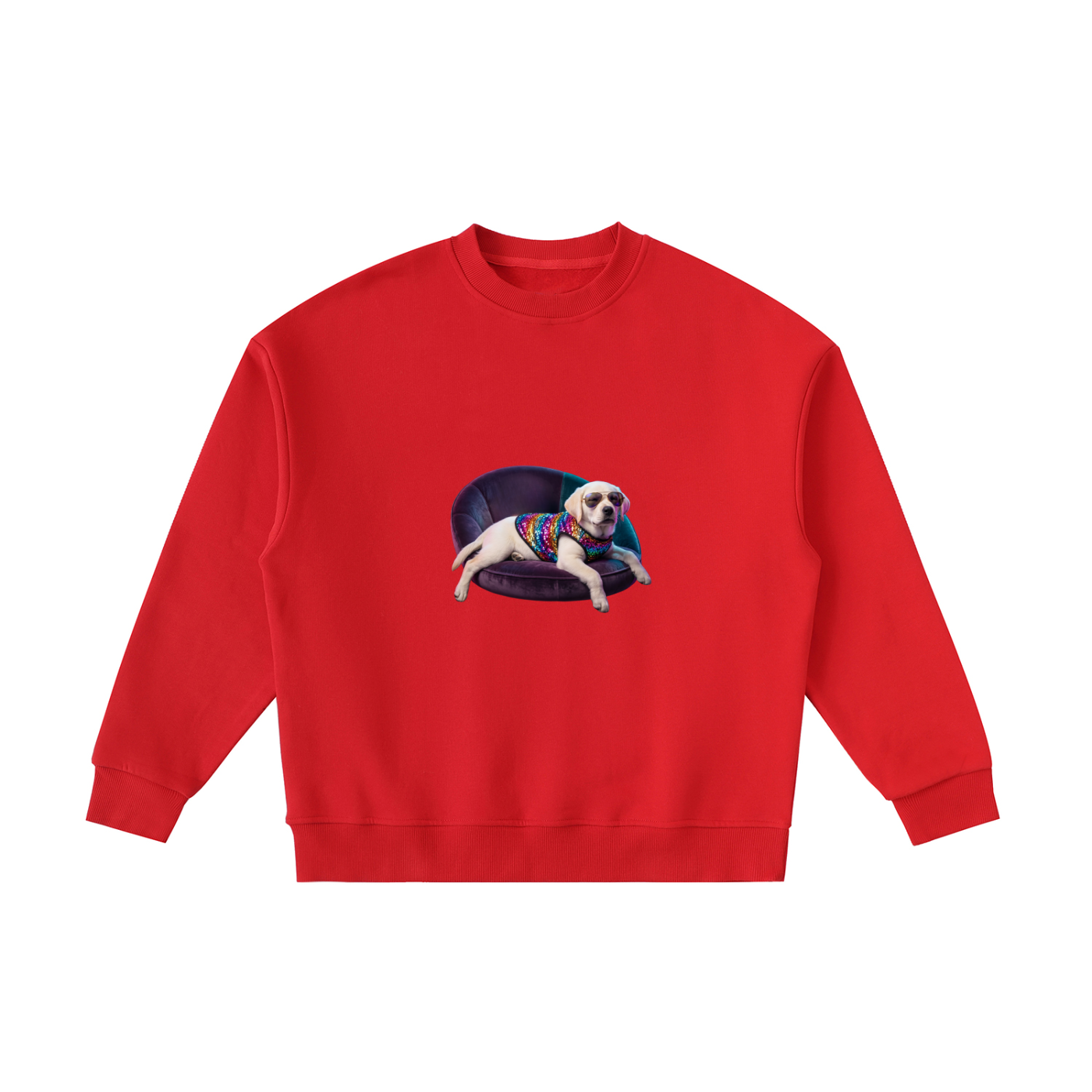 Disco Puppy Chillax Fleece Kids' Crewneck Sweatshirt