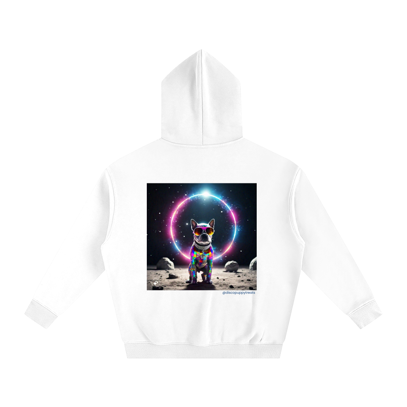 Disco Frenchie Moon Patrol Fleeced Hoodie